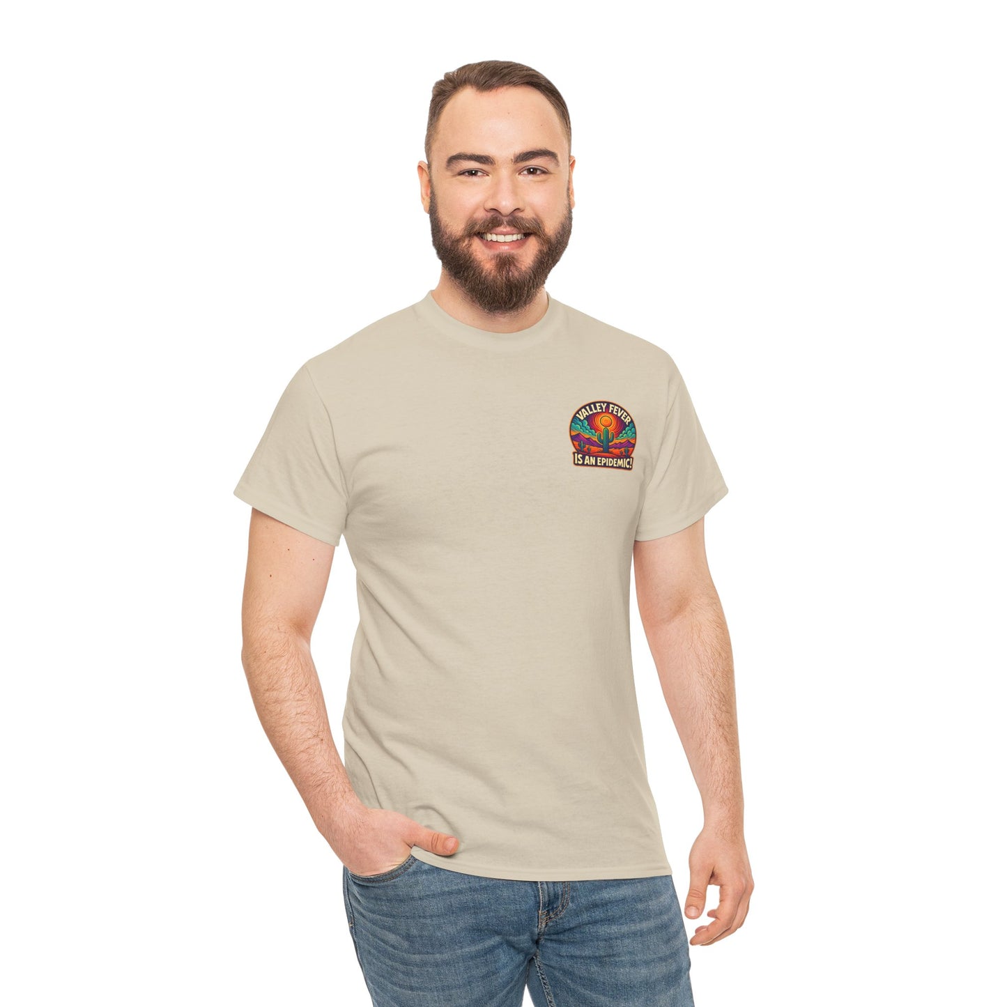 Vintage-Inspired Valley Fever EPIDEMIC Unisex Heavy Cotton Tee - Perfect for Festival Season