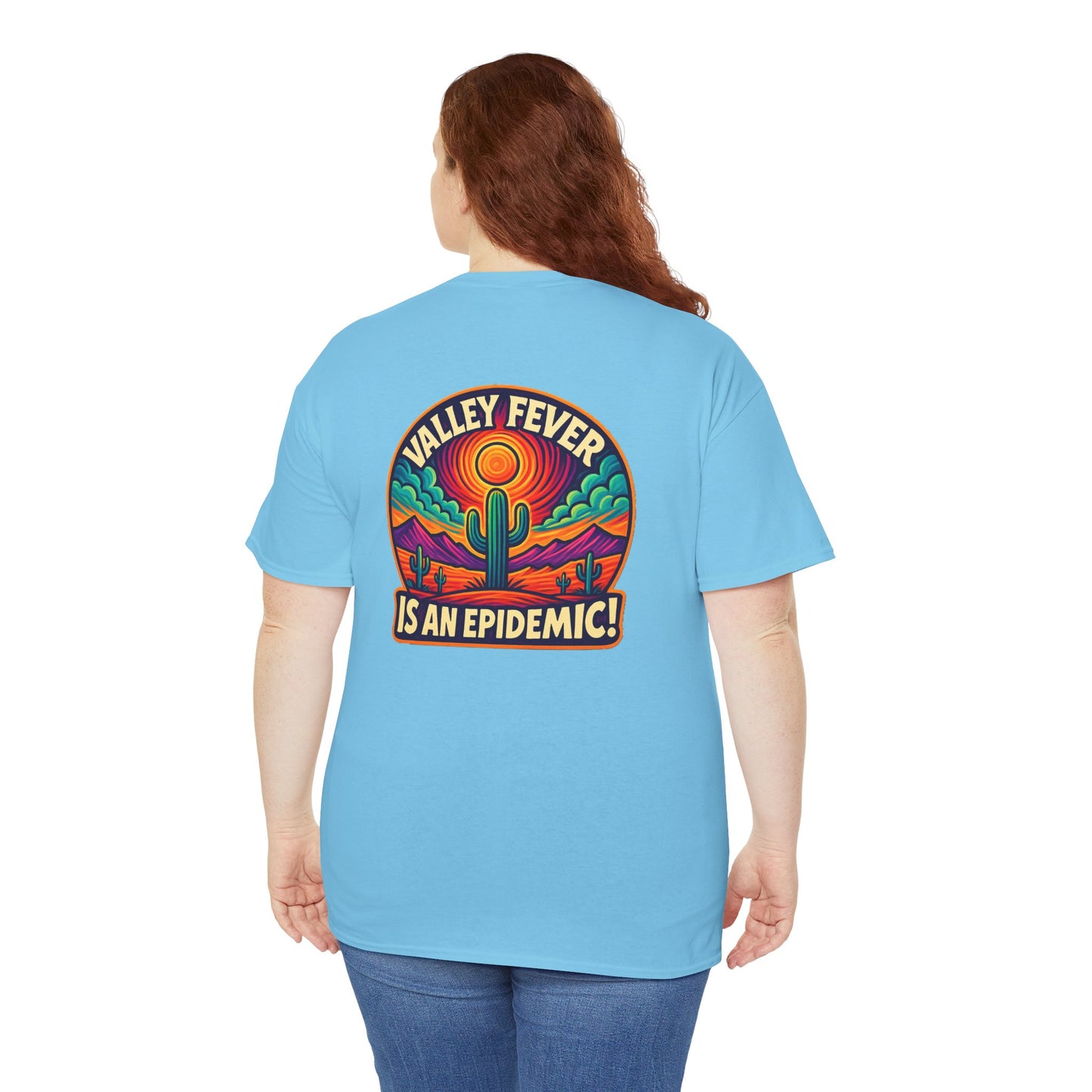Vintage-Inspired Valley Fever EPIDEMIC Unisex Heavy Cotton Tee - Perfect for Festival Season