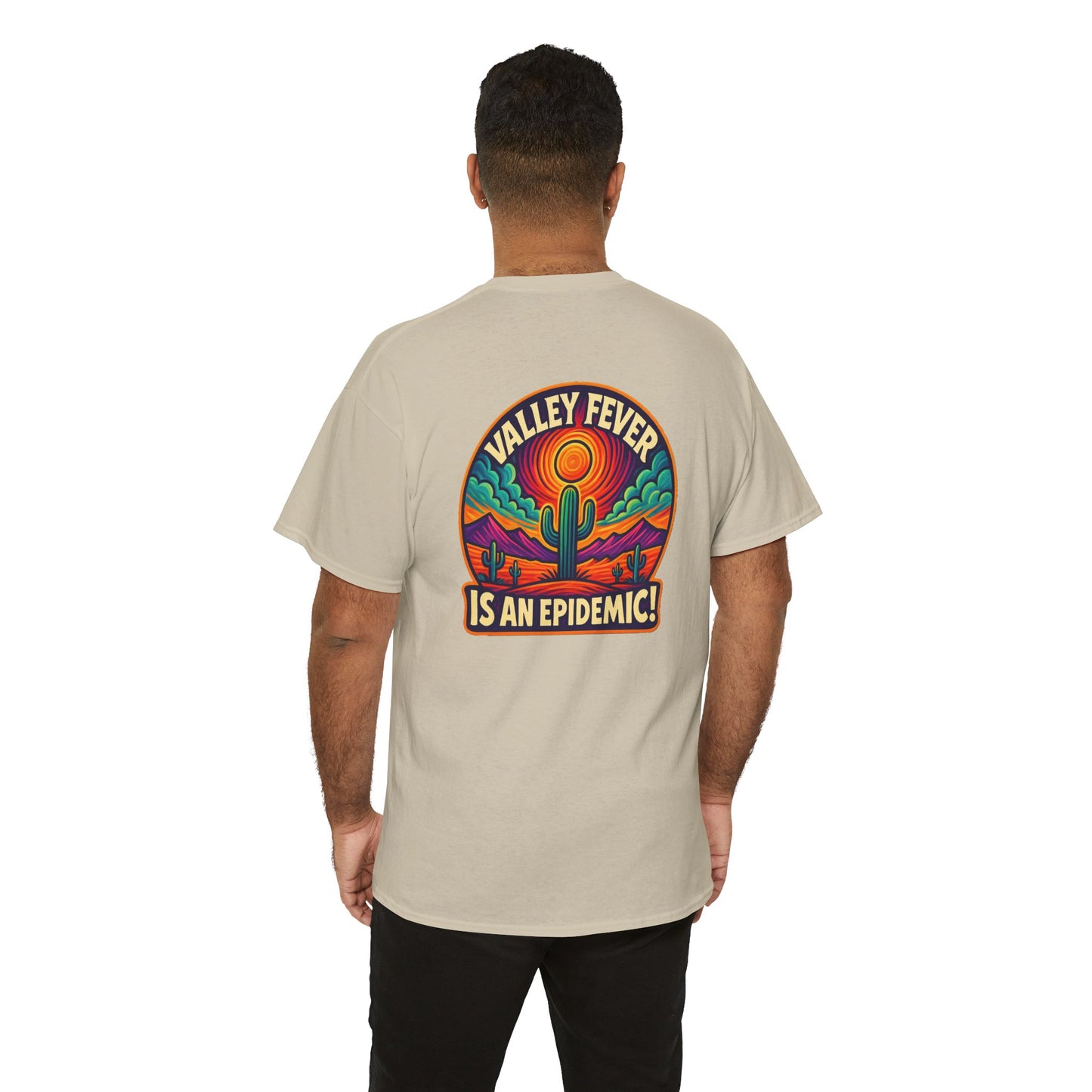 Vintage-Inspired Valley Fever EPIDEMIC Unisex Heavy Cotton Tee - Perfect for Festival Season