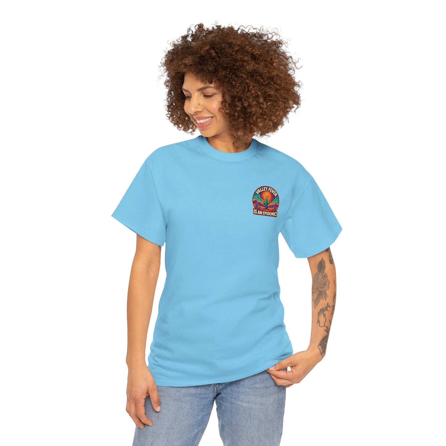 Vintage-Inspired Valley Fever EPIDEMIC Unisex Heavy Cotton Tee - Perfect for Festival Season