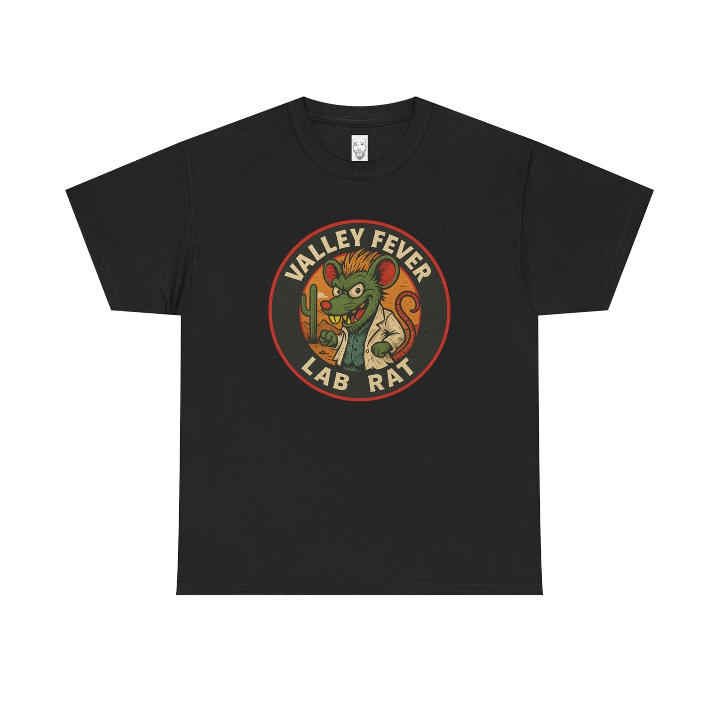 Vintage Valley Fever Lab Rat Tee - Unisex Heavy Cotton T-Shirt, Retro Graphic Shirt, Fun Gift Idea, Casual Wear, Animal Lover Apparel