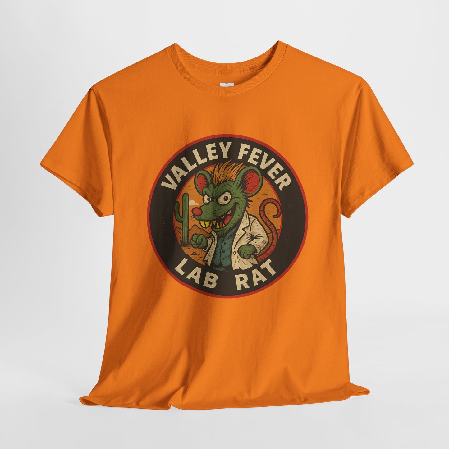 Vintage Valley Fever Lab Rat Tee - Unisex Heavy Cotton T-Shirt, Retro Graphic Shirt, Fun Gift Idea, Casual Wear, Animal Lover Apparel