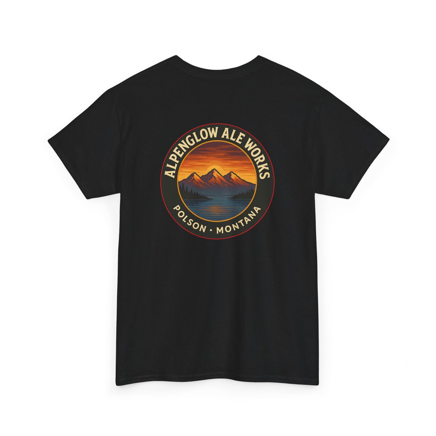 Alpenglow Ale Works Unisex Heavy Cotton Tee - Retro Mountain Design