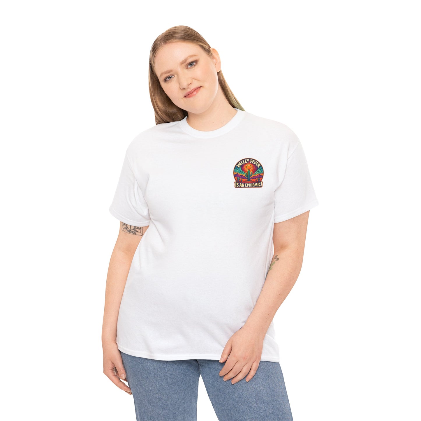 Vintage-Inspired Valley Fever EPIDEMIC Unisex Heavy Cotton Tee - Perfect for Festival Season