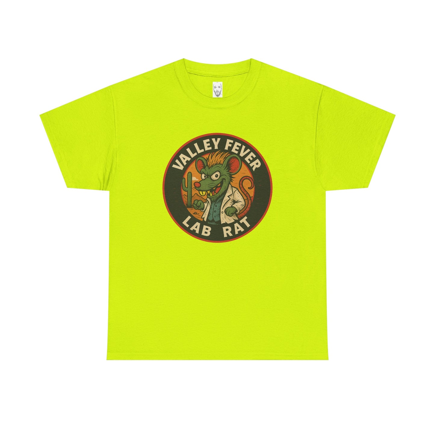 Vintage Valley Fever Lab Rat Tee - Unisex Heavy Cotton T-Shirt, Retro Graphic Shirt, Fun Gift Idea, Casual Wear, Animal Lover Apparel