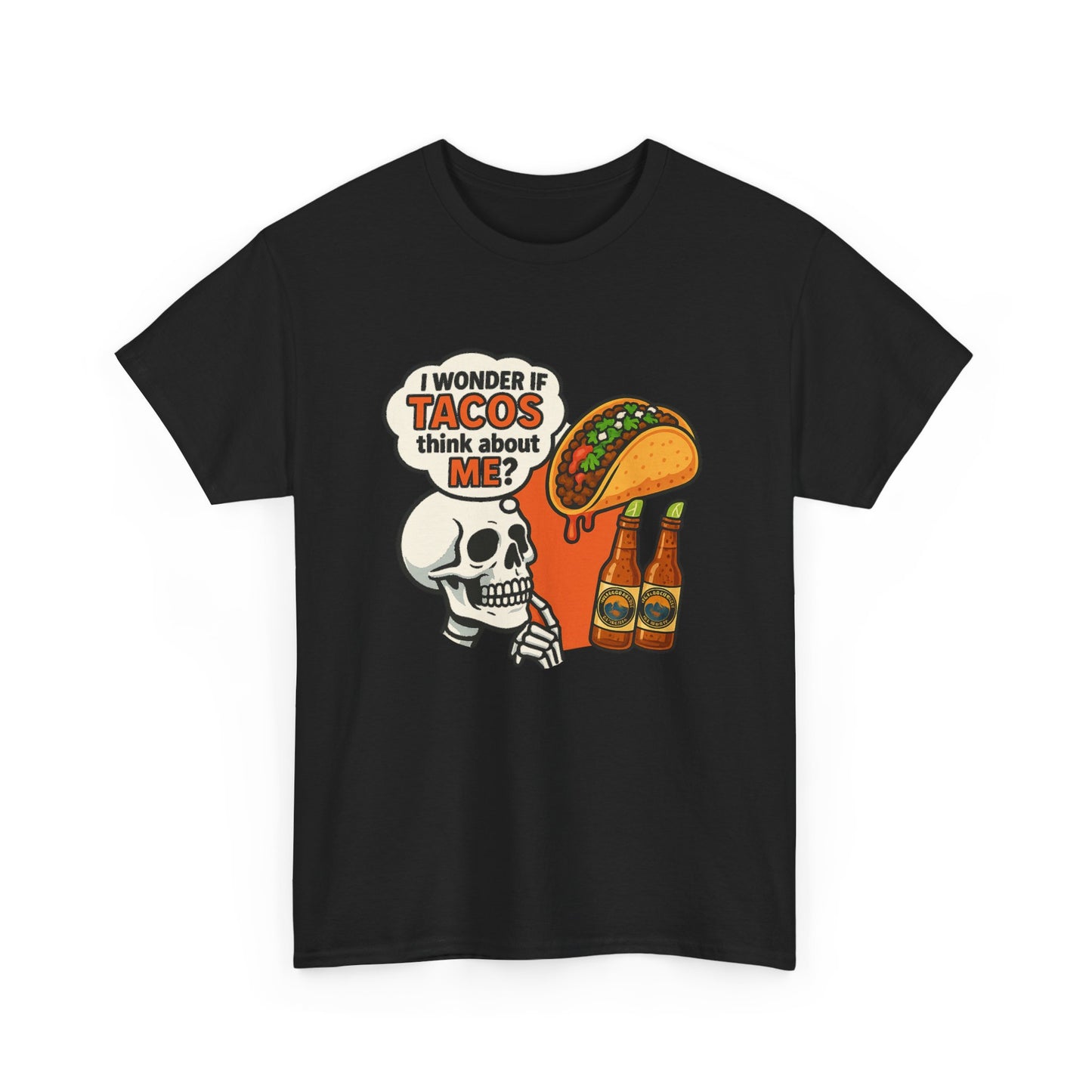 I wonder if Tacos....Unisex Heavy Cotton Tee