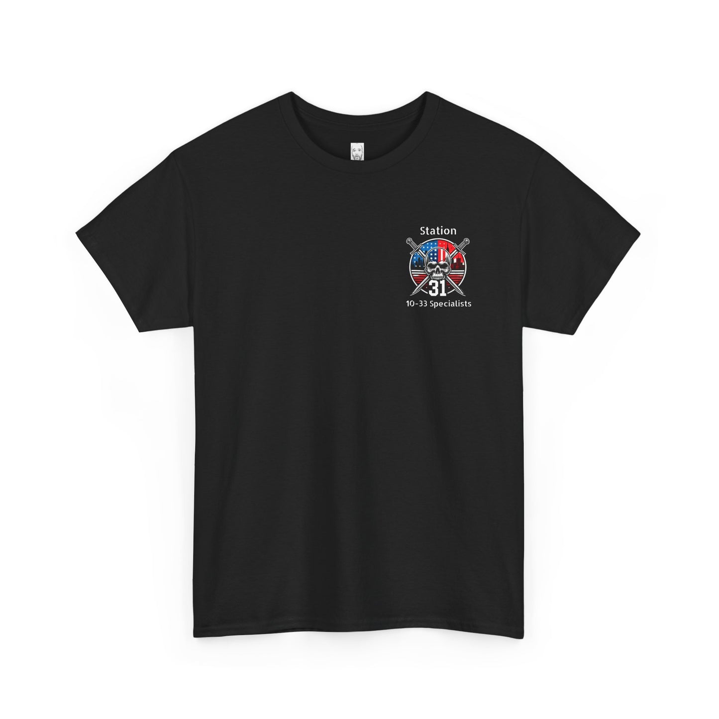Skull and swords Station 31 Unisex Jersey Short Sleeve Tee