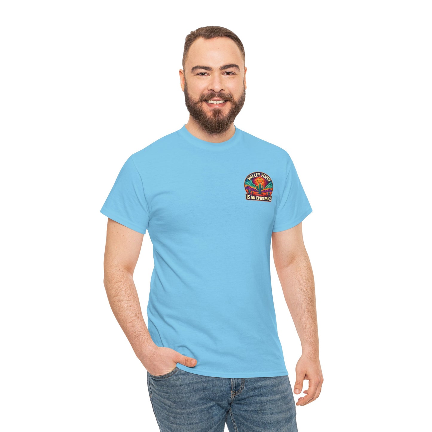 Vintage-Inspired Valley Fever EPIDEMIC Unisex Heavy Cotton Tee - Perfect for Festival Season