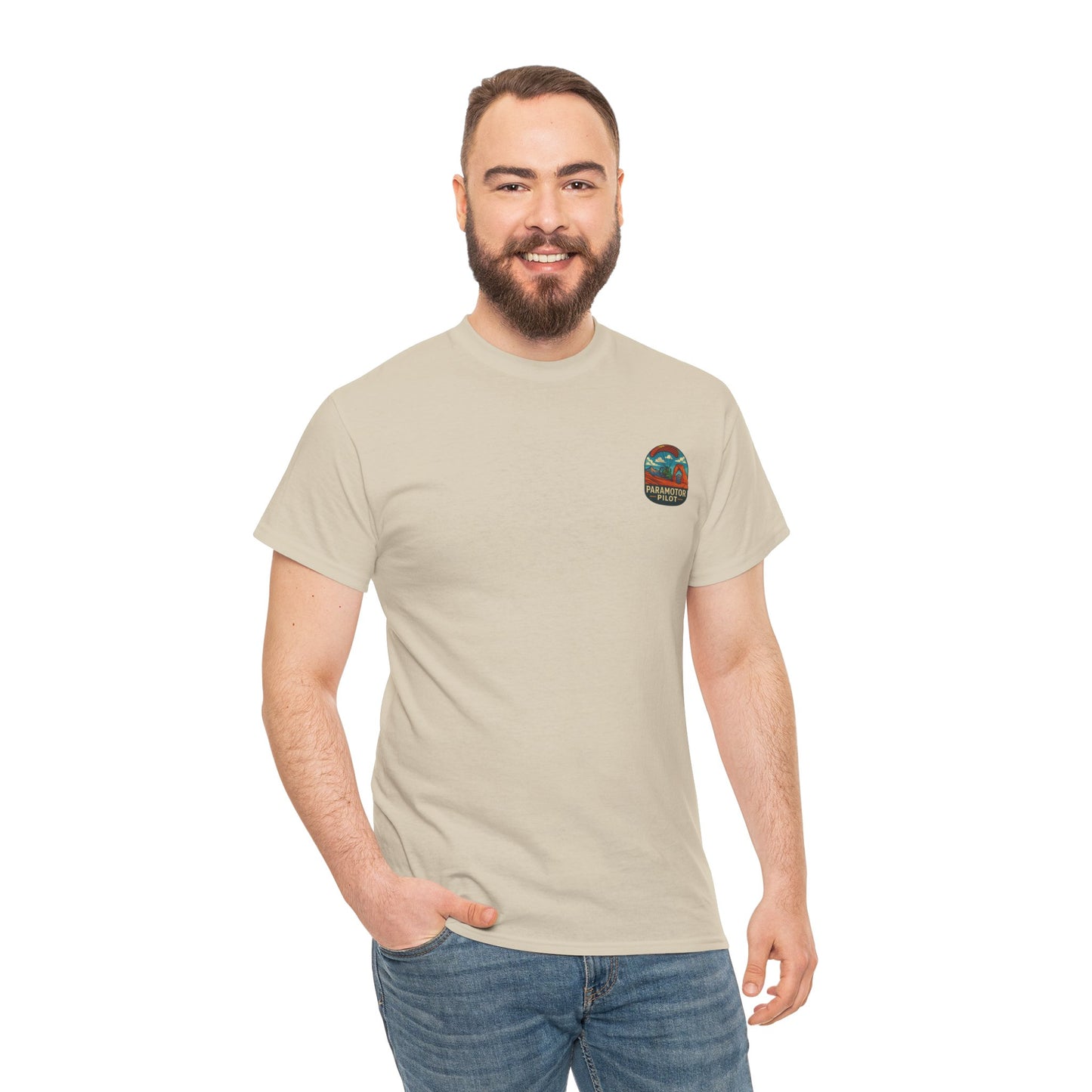 Paramotor Pilot Unisex Heavy Cotton Tee - Adventure Inspired Graphic T-Shirt