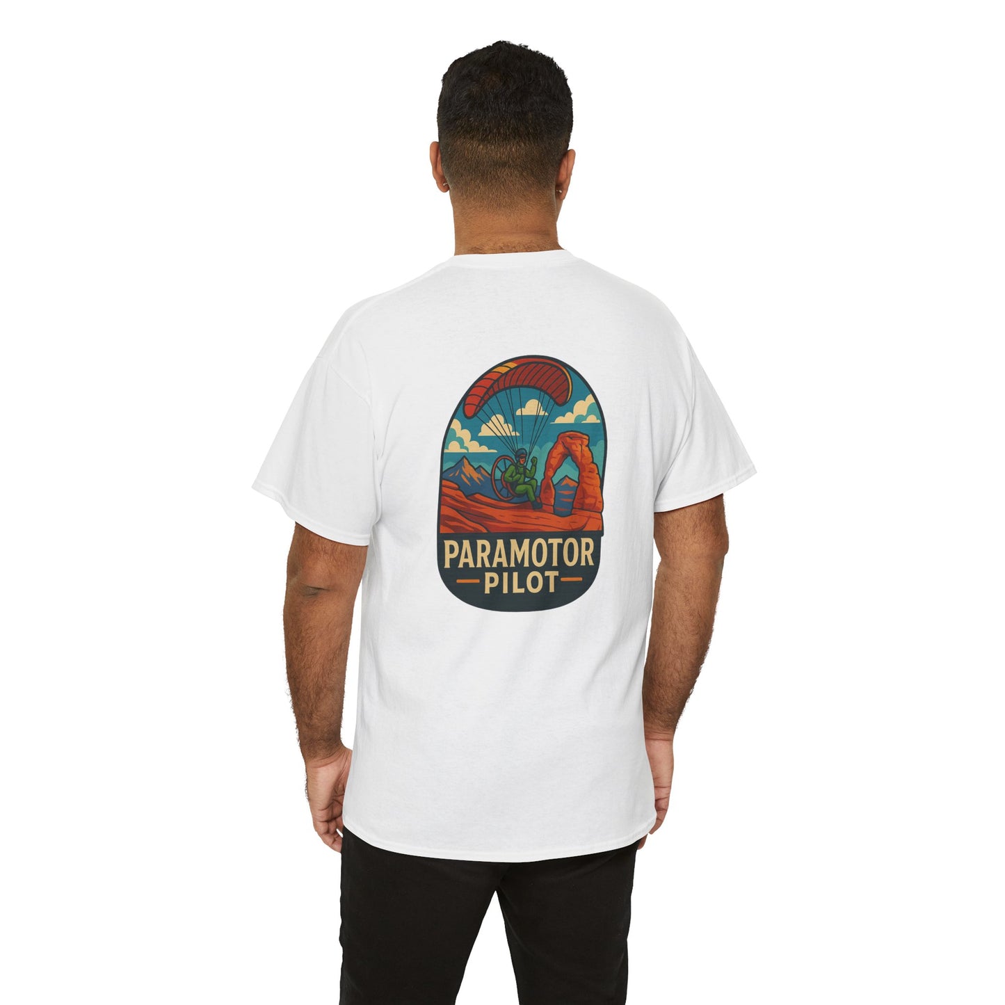 Paramotor Pilot Unisex Heavy Cotton Tee - Adventure Inspired Graphic T-Shirt