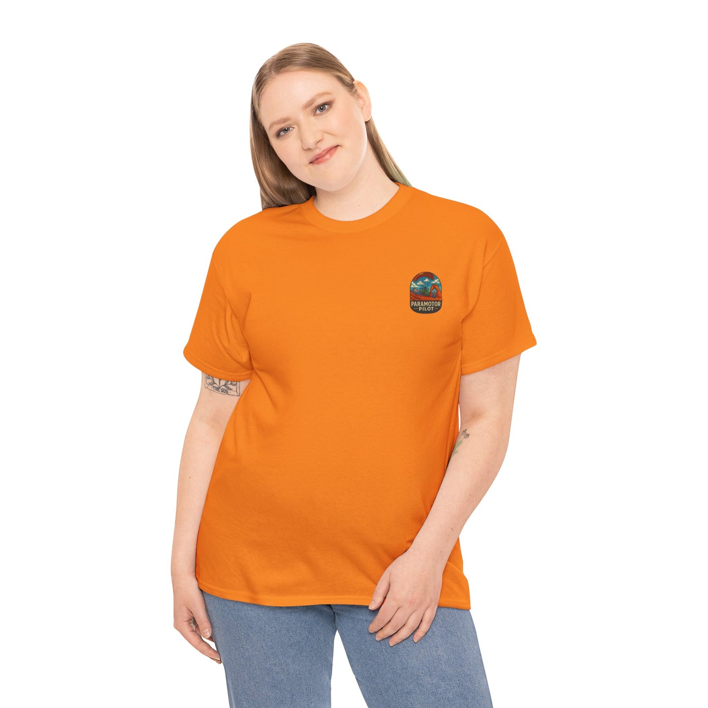 Paramotor Pilot Unisex Heavy Cotton Tee - Adventure Inspired Graphic T-Shirt