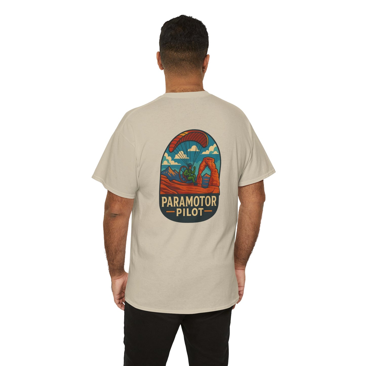 Paramotor Pilot Unisex Heavy Cotton Tee - Adventure Inspired Graphic T-Shirt