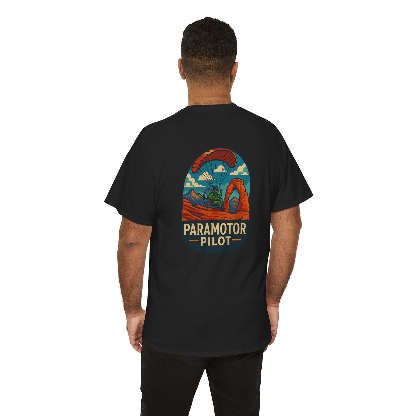Paramotor Pilot Unisex Heavy Cotton Tee - Adventure Inspired Graphic T-Shirt
