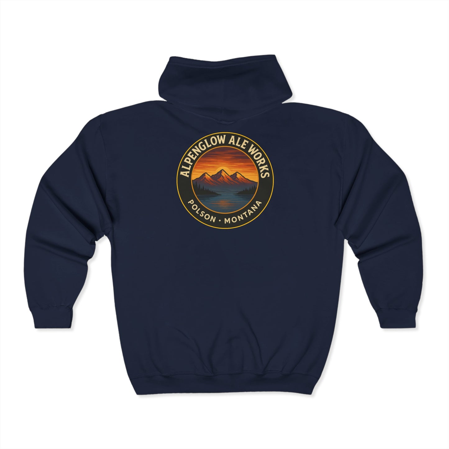 Alpenglow Ale Works Zip-Up Hoodie - Cozy Unisex Sweatshirt for Beer Lovers & Outdoor Enthusiasts