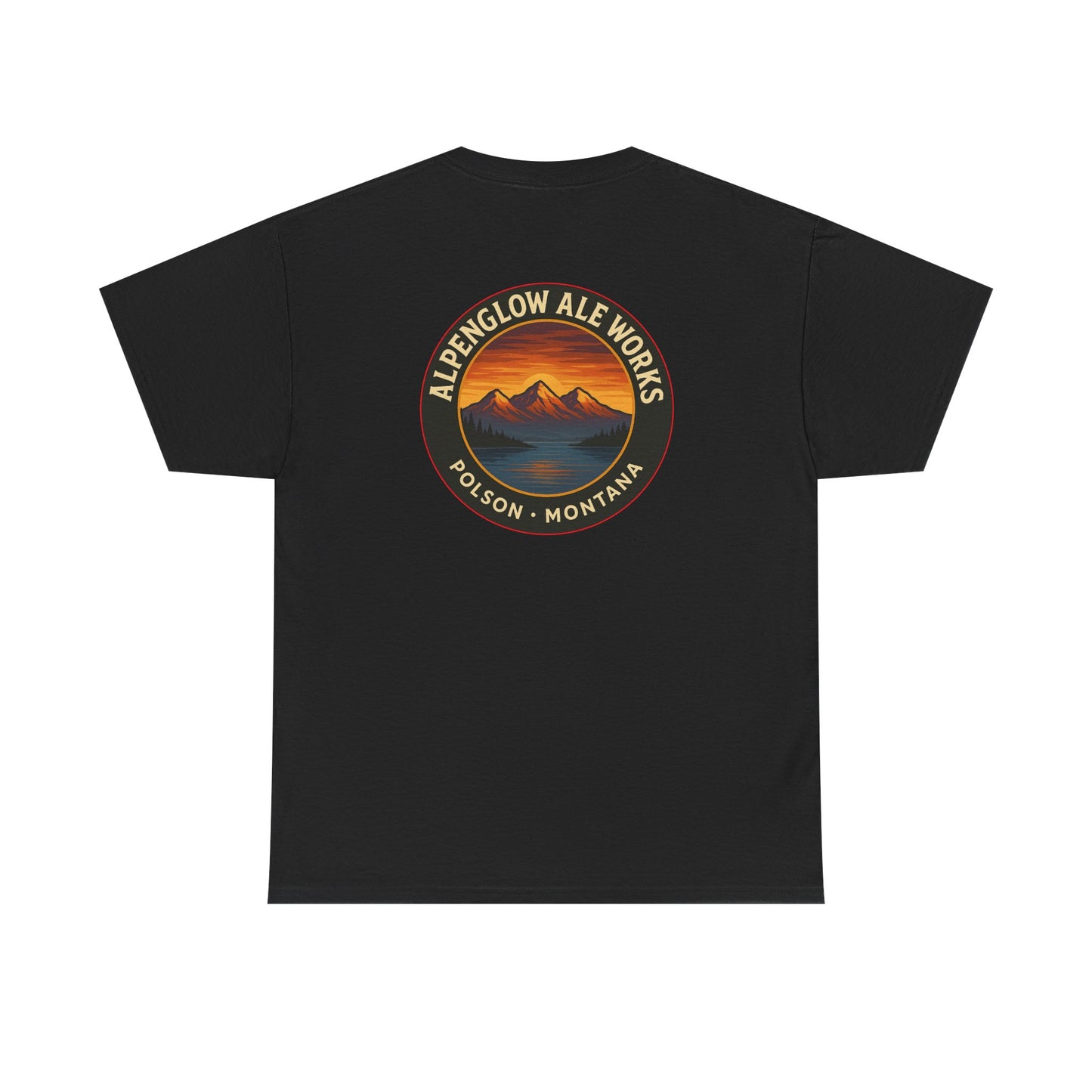 Alpenglow Ale Works Unisex Heavy Cotton Tee - Retro Mountain Design