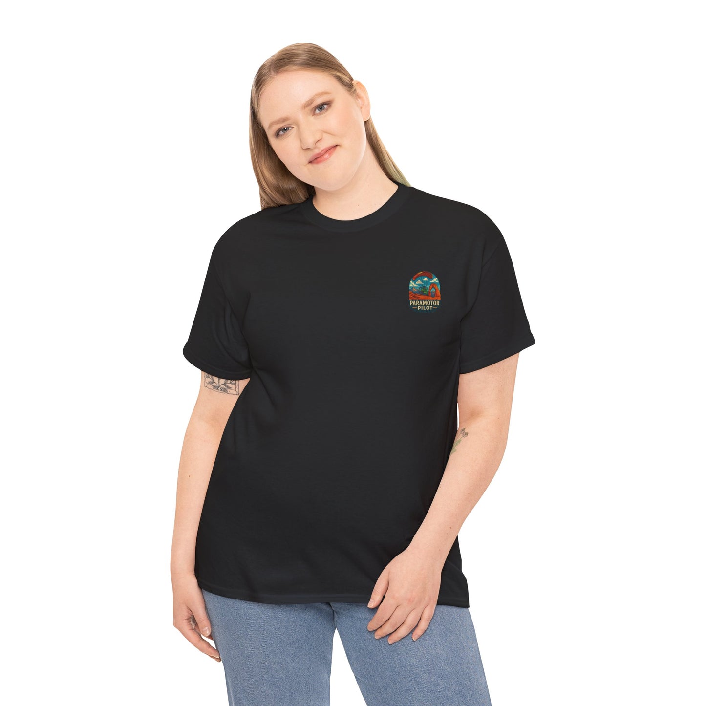 Paramotor Pilot Unisex Heavy Cotton Tee - Adventure Inspired Graphic T-Shirt