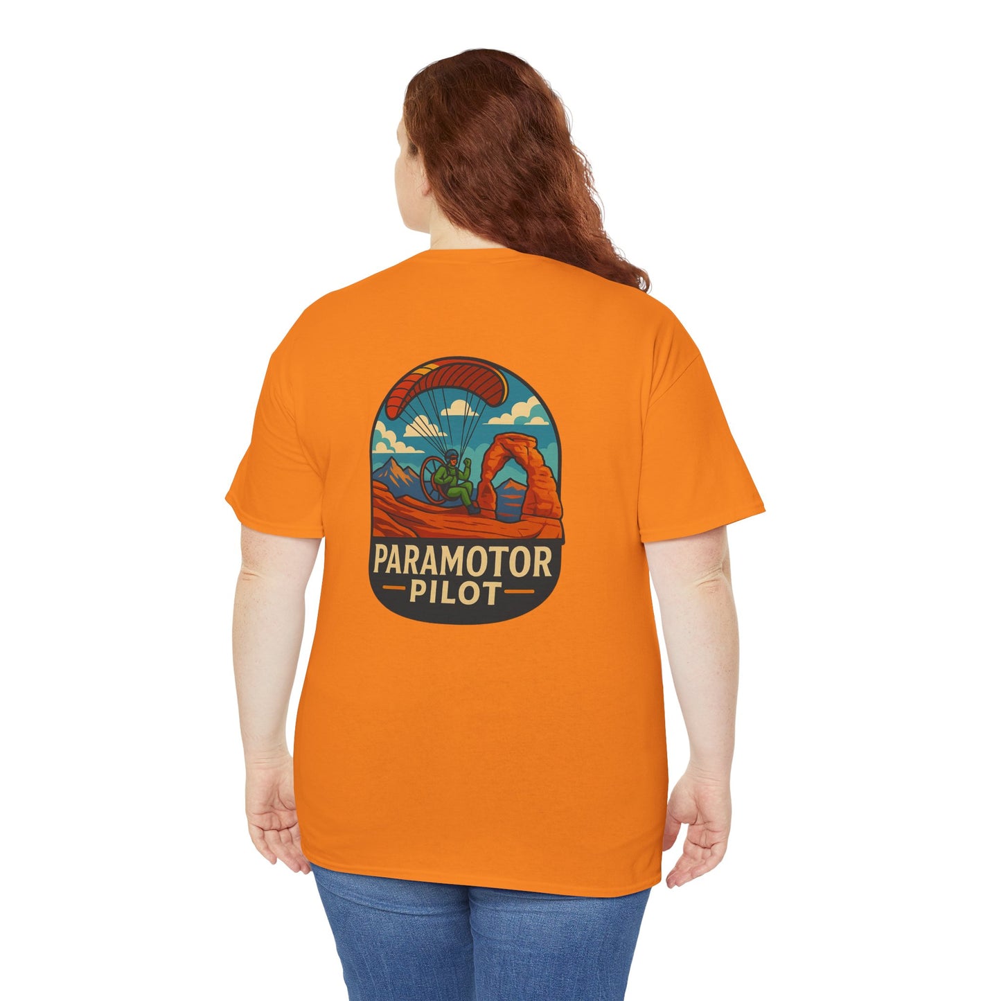 Paramotor Pilot Unisex Heavy Cotton Tee - Adventure Inspired Graphic T-Shirt