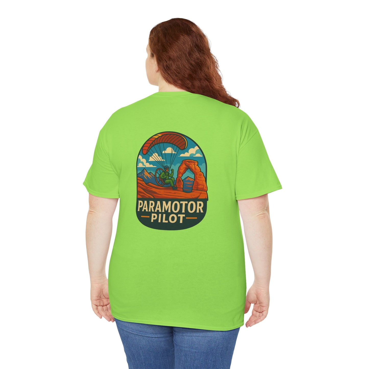 Paramotor Pilot Unisex Heavy Cotton Tee - Adventure Inspired Graphic T-Shirt
