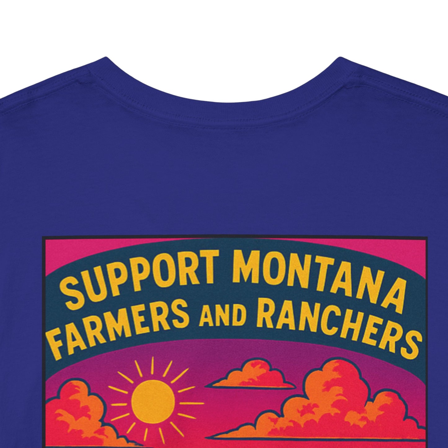 Support Lake County Montana Farmers & Ranchers Tee - Unisex Heavy Cotton Shirt