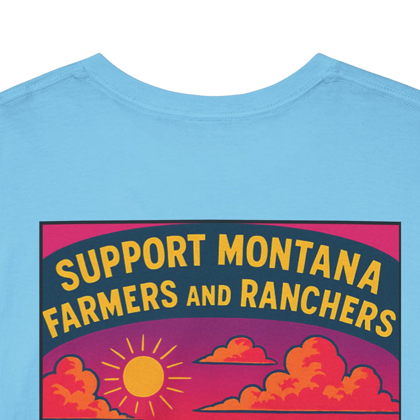 Support Lake County Montana Farmers & Ranchers Tee - Unisex Heavy Cotton Shirt