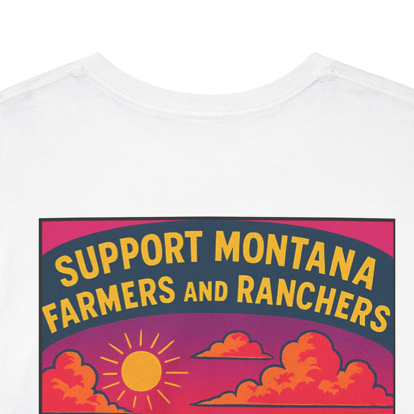 Support Lake County Montana Farmers & Ranchers Tee - Unisex Heavy Cotton Shirt