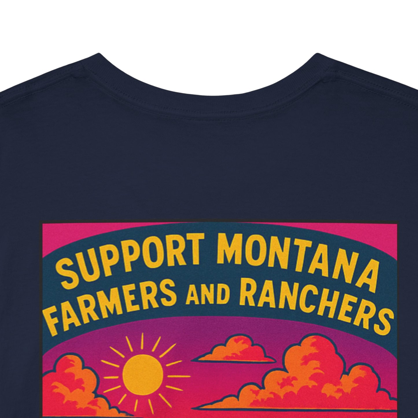 Support Lake County Montana Farmers & Ranchers Tee - Unisex Heavy Cotton Shirt