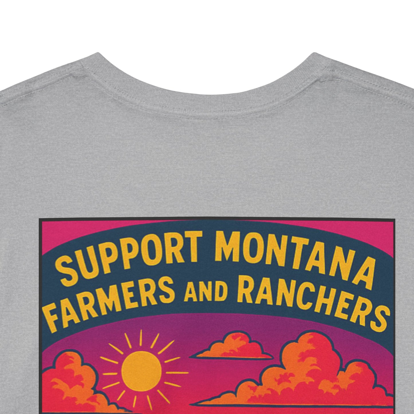 Support Lake County Montana Farmers & Ranchers Tee - Unisex Heavy Cotton Shirt