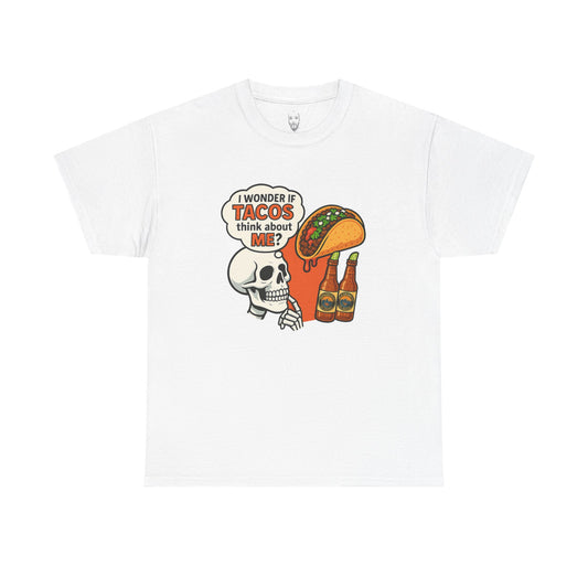 I wonder if Tacos....Unisex Heavy Cotton Tee