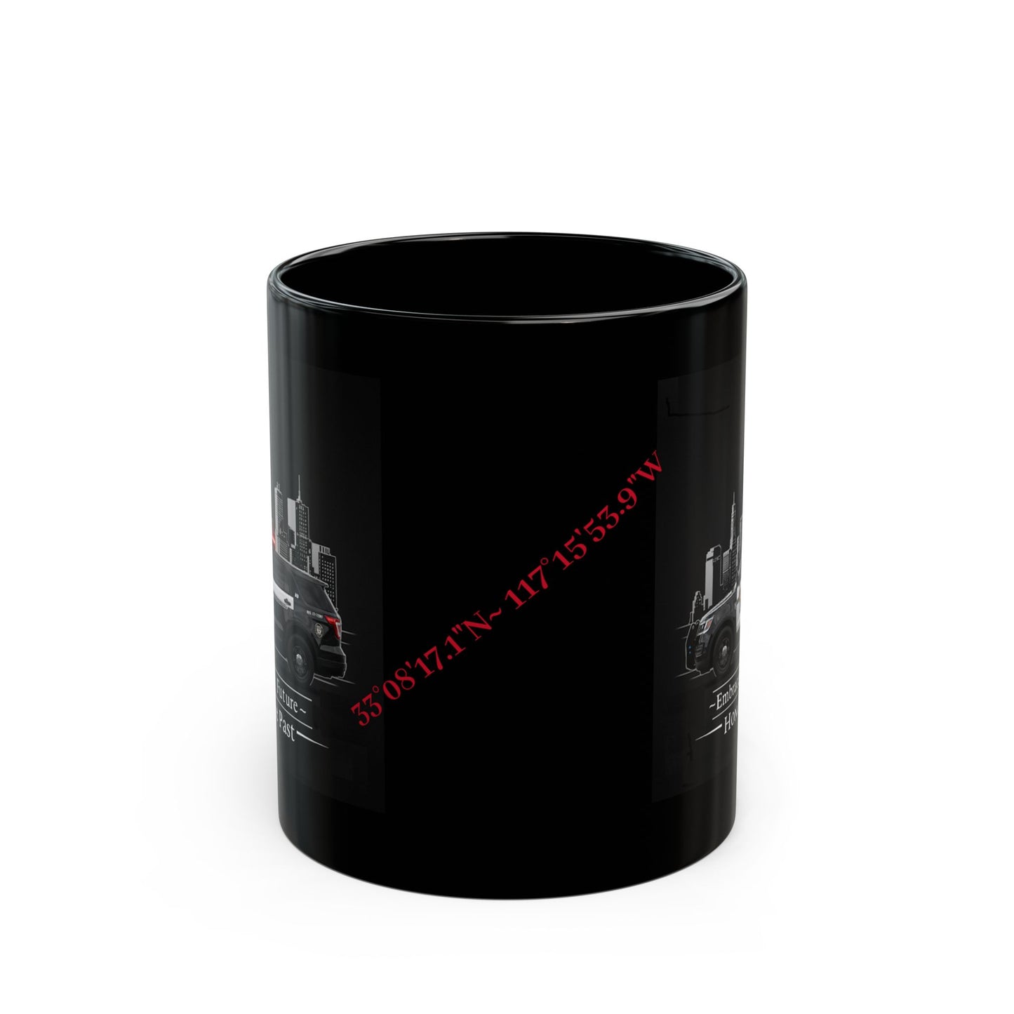 Honor the Past Black Mug - 911 Tribute Coffee Cup