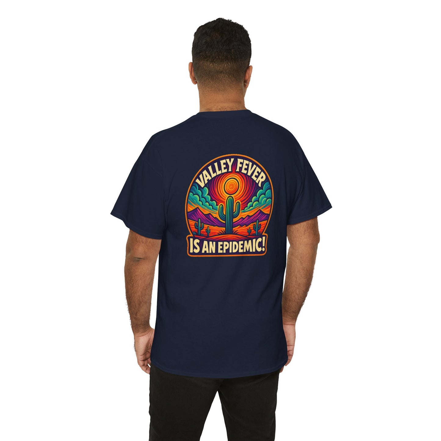 Vintage-Inspired Valley Fever EPIDEMIC  Unisex Heavy Cotton Tee - Perfect for Festival Season
