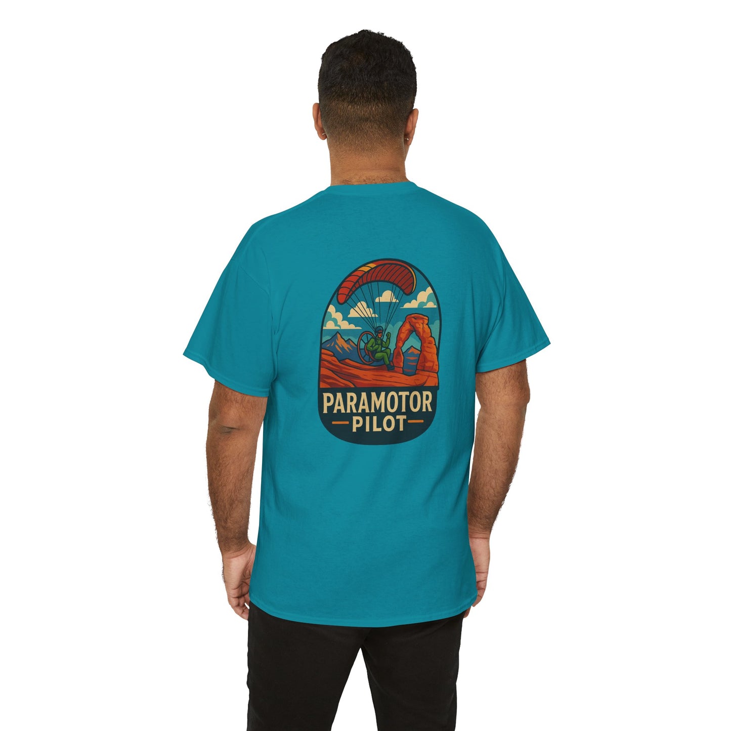 Paramotor Pilot Unisex Heavy Cotton Tee - Adventure Inspired Graphic T-Shirt
