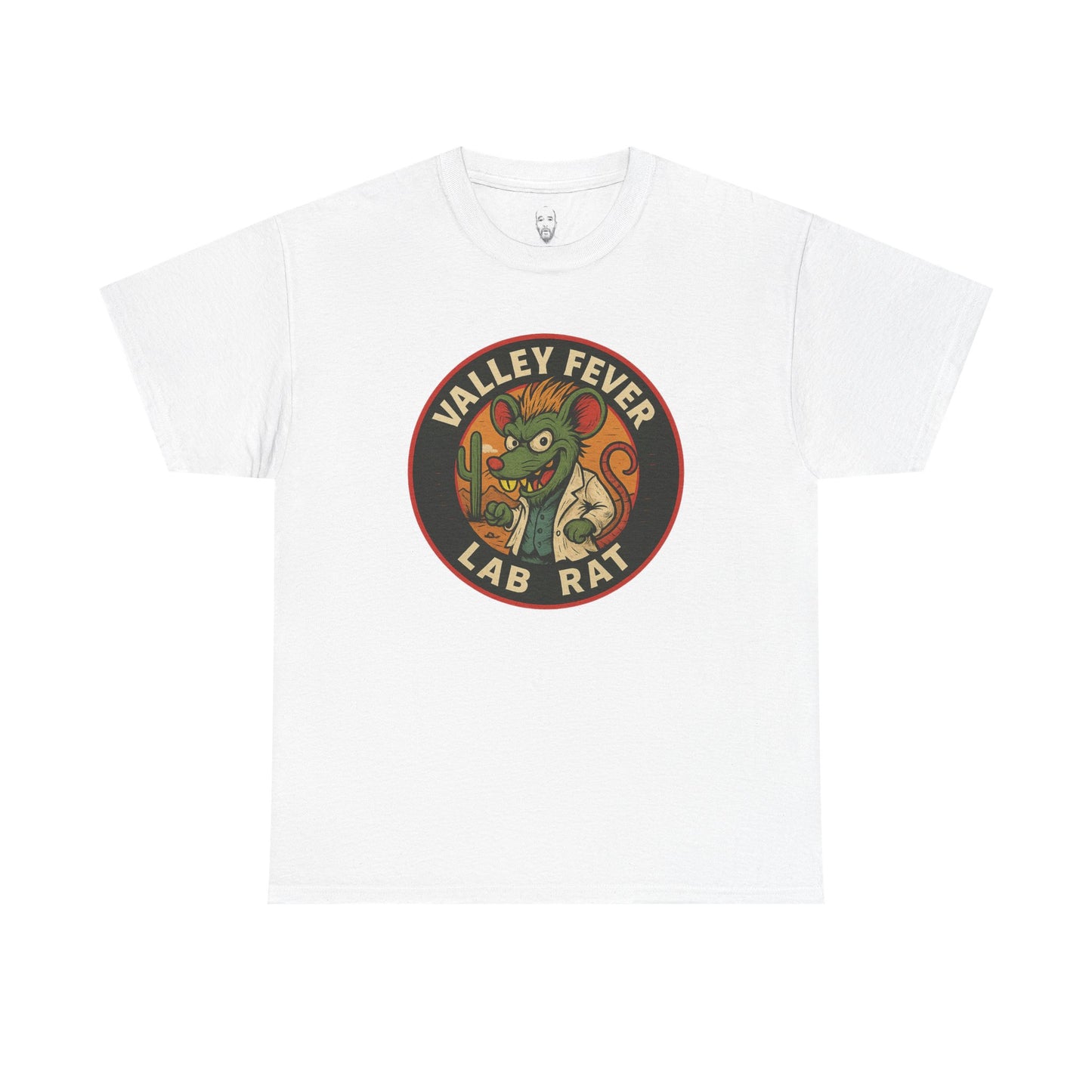 Vintage Valley Fever Lab Rat Tee - Unisex Heavy Cotton T-Shirt, Retro Graphic Shirt, Fun Gift Idea, Casual Wear, Animal Lover Apparel