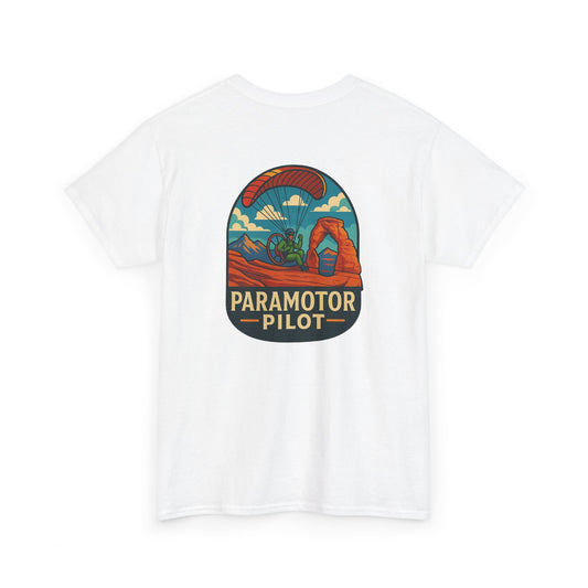 Paramotor Pilot Unisex Heavy Cotton Tee - Adventure Inspired Graphic T-Shirt