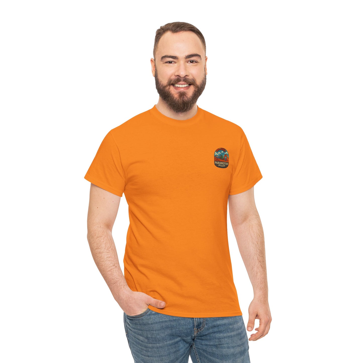 Paramotor Pilot Unisex Heavy Cotton Tee - Adventure Inspired Graphic T-Shirt