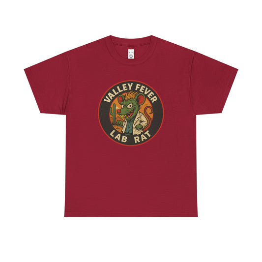 Vintage Valley Fever Lab Rat Tee - Unisex Heavy Cotton T-Shirt, Retro Graphic Shirt, Fun Gift Idea, Casual Wear, Animal Lover Apparel