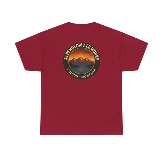 Alpenglow Ale Works Unisex Heavy Cotton Tee - Retro Mountain Design