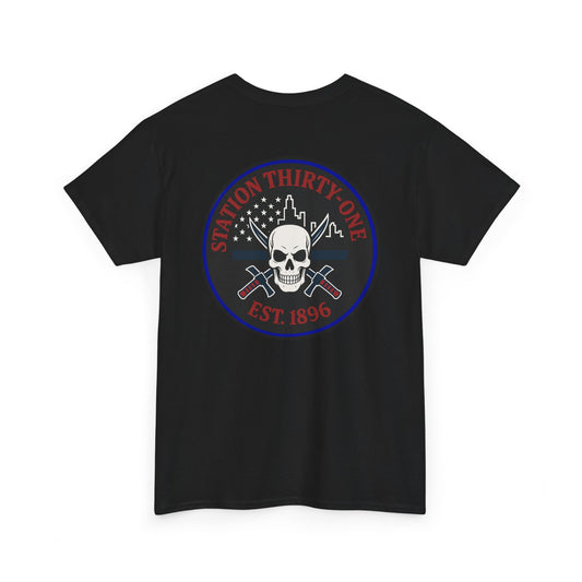 Retro Station 31 Skull Graphic Tee, Unisex Casual Shirt, Edgy Everyday Wear, Perfect for Gifting, Unique Art T-Shirt,